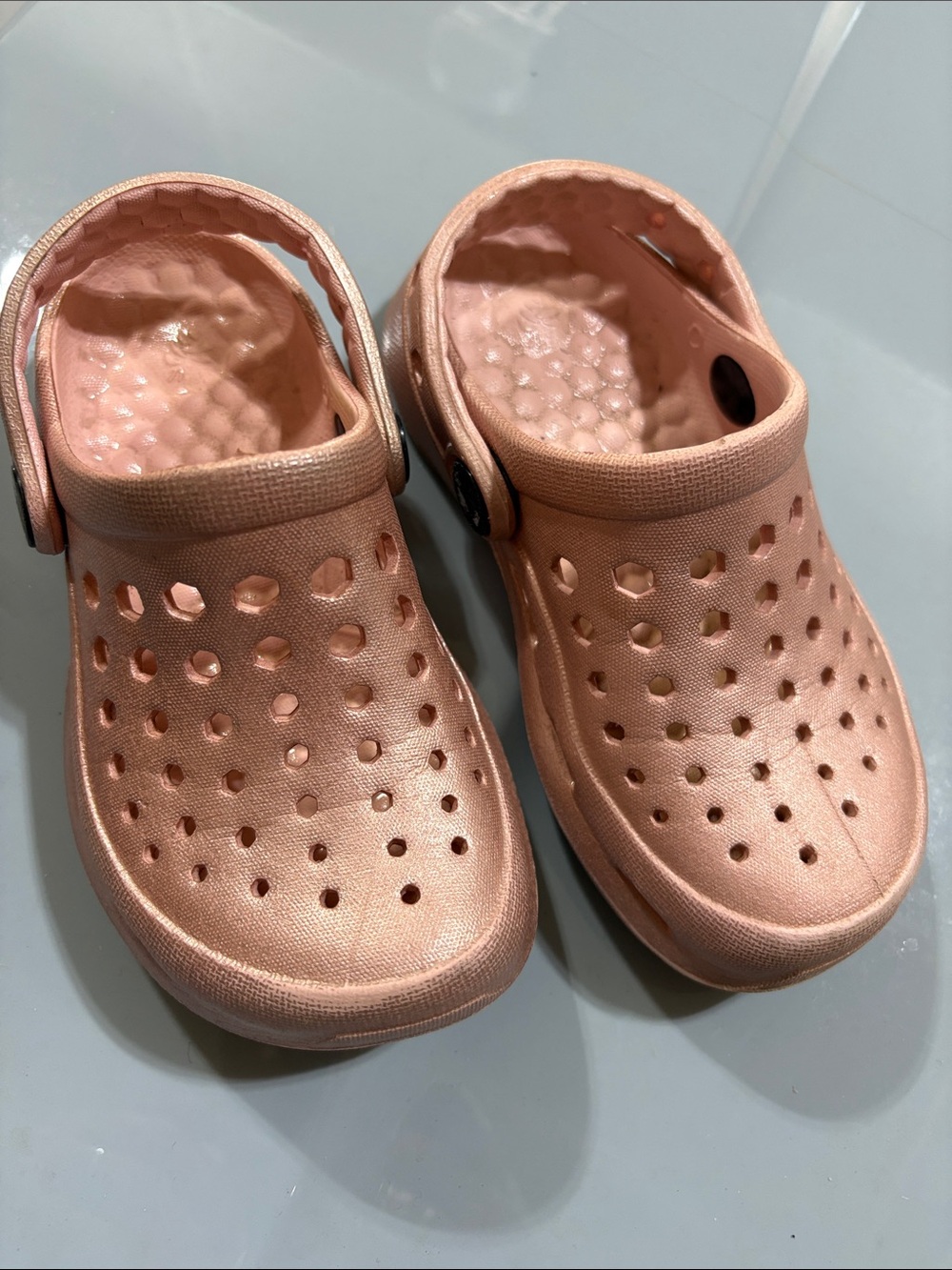 Kids Pink Slip-On Clog Shoes 8/9